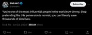 Sneako critical of MrBeast's comments defending Ava (Image via X)